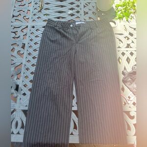 Women’s Adika pants pinstripe dress pants form fitting black and white striped